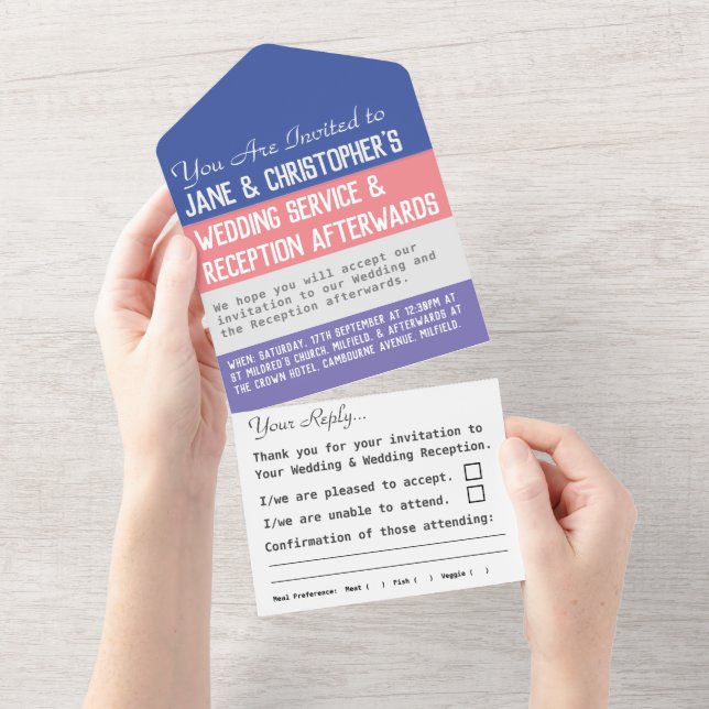 Día De Boda Todo En Una Invitación (desgarro)