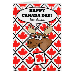 Día de Canadá para Primos, Moose Funny y Hoja de M