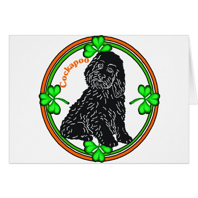 Día de Cockapoo St Patrick (Anverso (Horizontal))