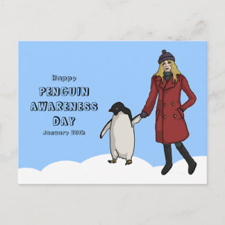 Día de Conciencia Pingüino, postal