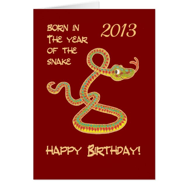 Día de cumpleaños de la serpiente en el frente del (Frente)