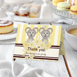 Día de cumpleaños gemelo de Koala / Tarjeta de agr