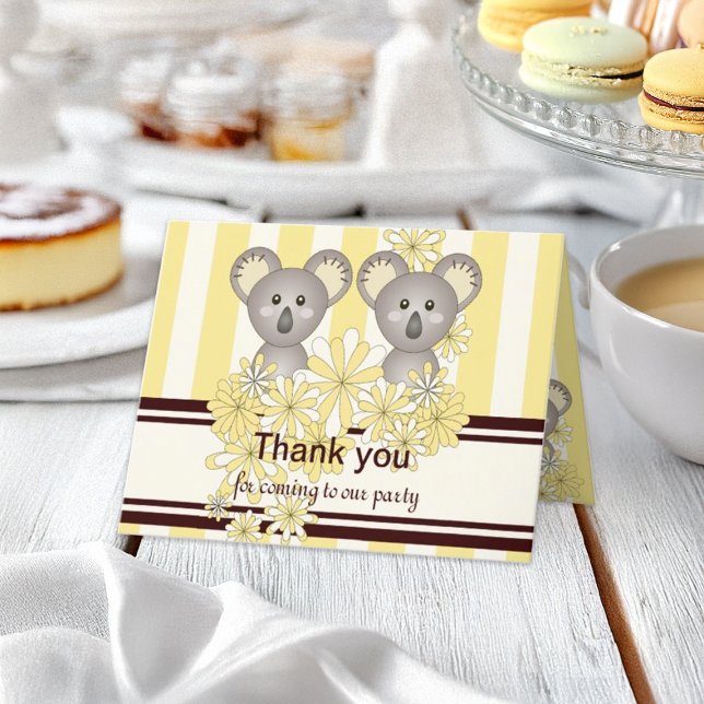 Día de cumpleaños gemelo de Koala / Tarjeta de agr (Subido por el creador)