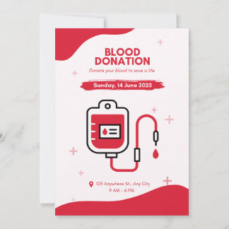 día de donantes de sangre invitaciones