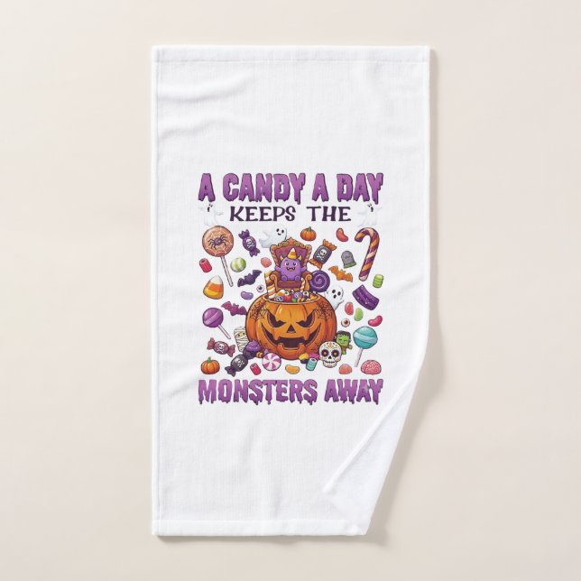 Día de Dulces Mantiene a los Monstruos Lejos de Ha (Toalla de mano)