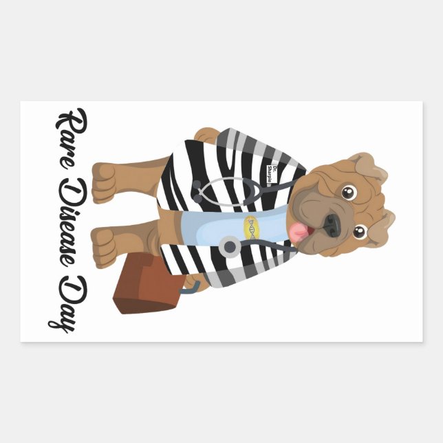 Día de Enfermedades Raras Dr Sharpie Pegatina (Anverso)