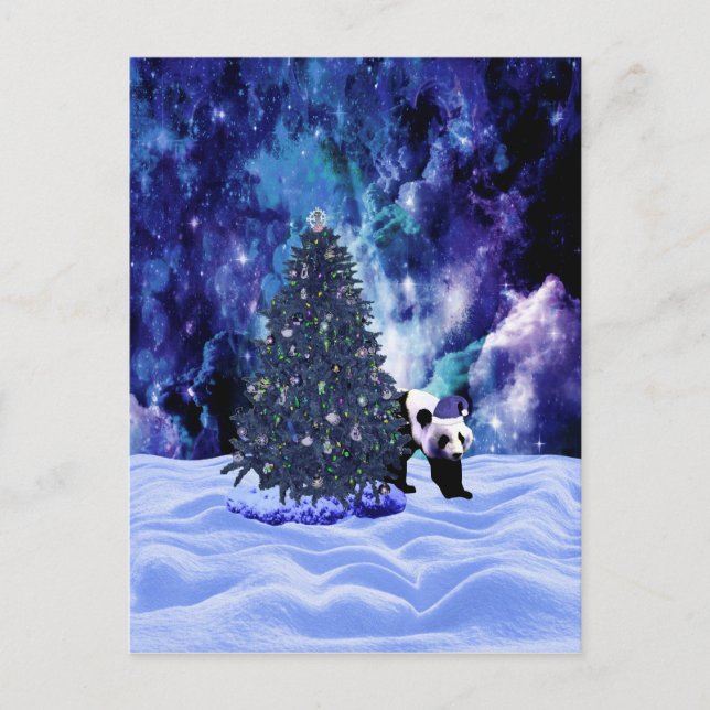 Día de fiesta del navidad de la panda en el Polo (Anverso)