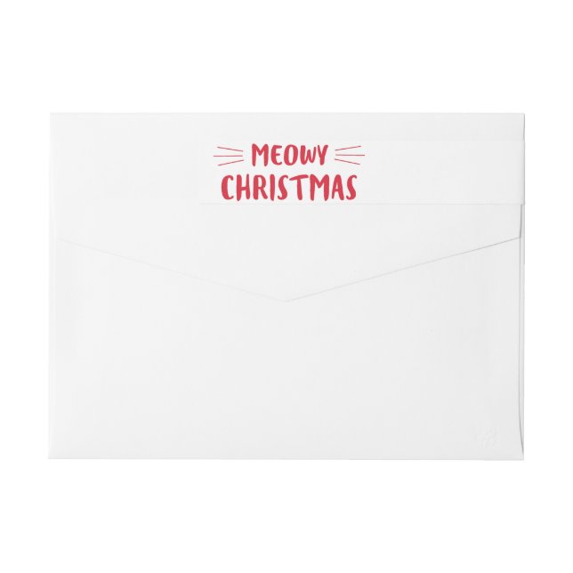 Día de fiesta lindo del gato del navidad el | de (Reverso)