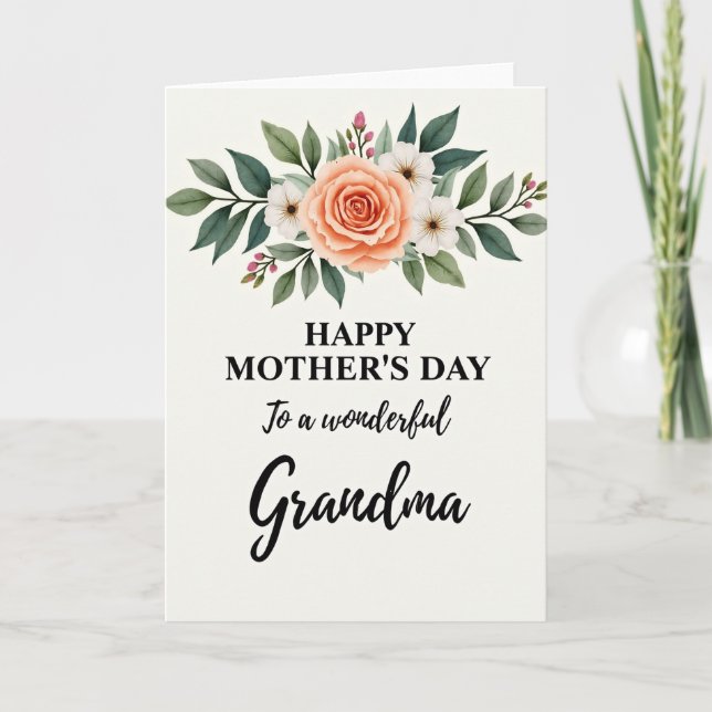 Día de la Abuela Más Dulce Tarjeta Bloom (Anverso)