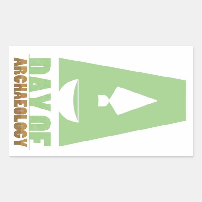 Día de la Arqueología pegatina rectangular (Anverso)