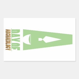 Día de la Arqueología pegatina rectangular