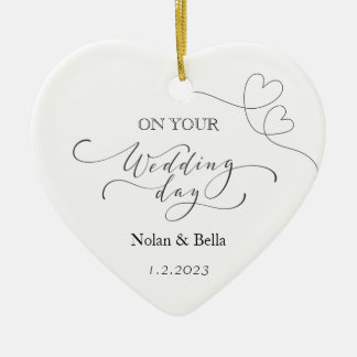 Día de la Boda Keepsake - Ornamento de Navidad del