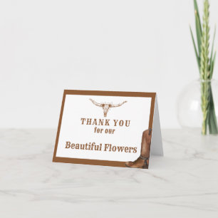 Día de la boda occidental Gracias tarjeta al vende