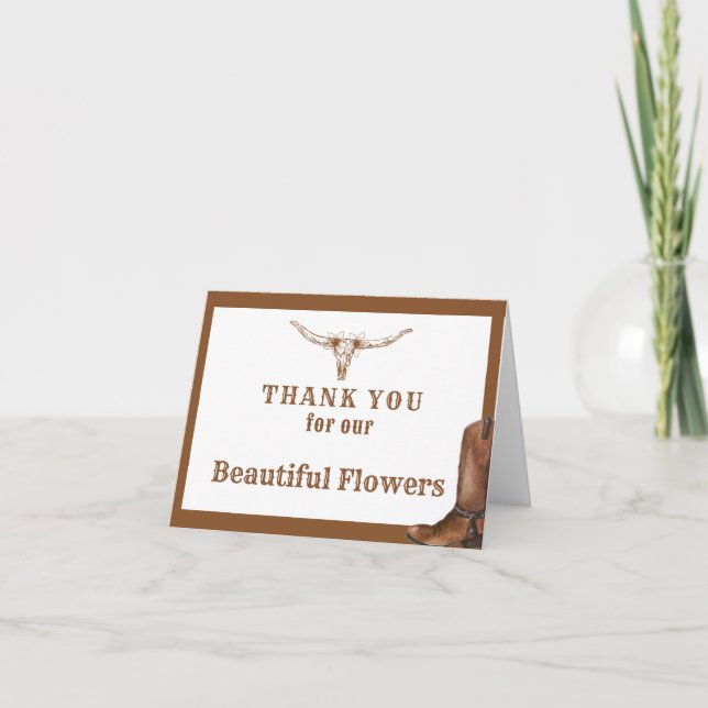 Día de la boda occidental Gracias tarjeta al vende (Anverso)