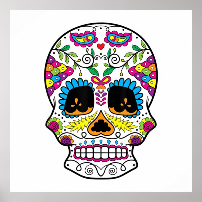 Día De La Calavera De Azúcar De Los Muertos Arte (Frente)