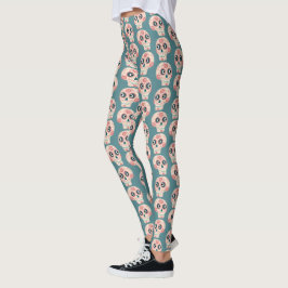 Día de la Calavera del Azúcar en las leggings verd