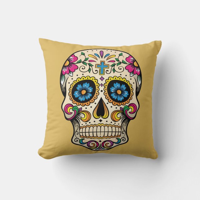 Día de la Calavera del Azúcar Muerto con almohada  (Anverso)