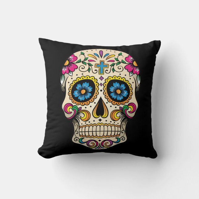 Día de la Calavera del Azúcar Muerto con almohada  (Anverso)