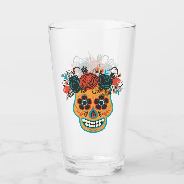 Día de la Calavera del Azúcar Muerto con Rosas (Anverso)