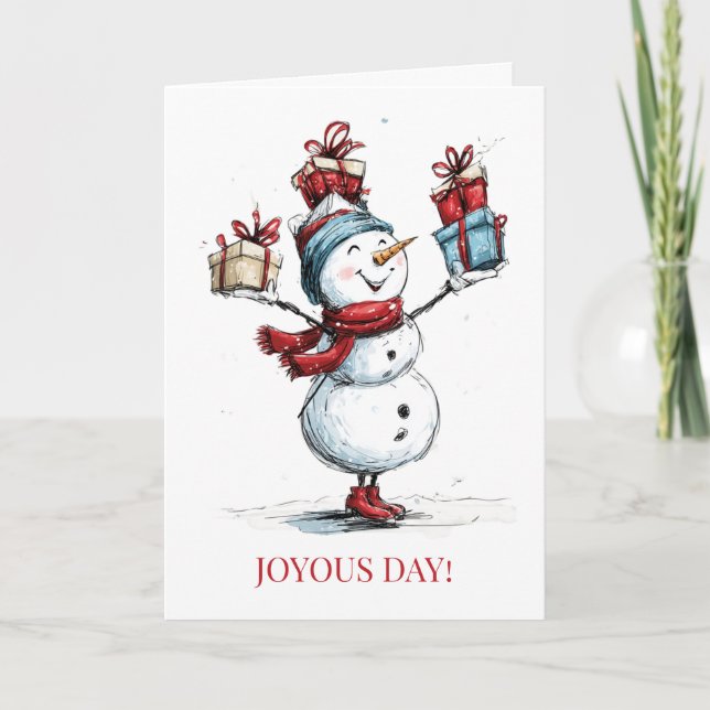 ¡Día de la felicidad! Tarjeta de navidad (Anverso)