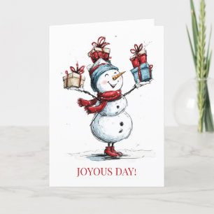 ¡Día de la felicidad! Tarjeta de navidad