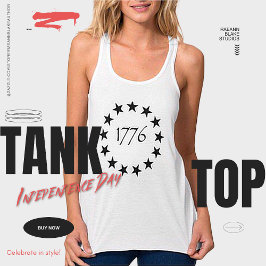 Día de la Independencia 1776 Camiseta top