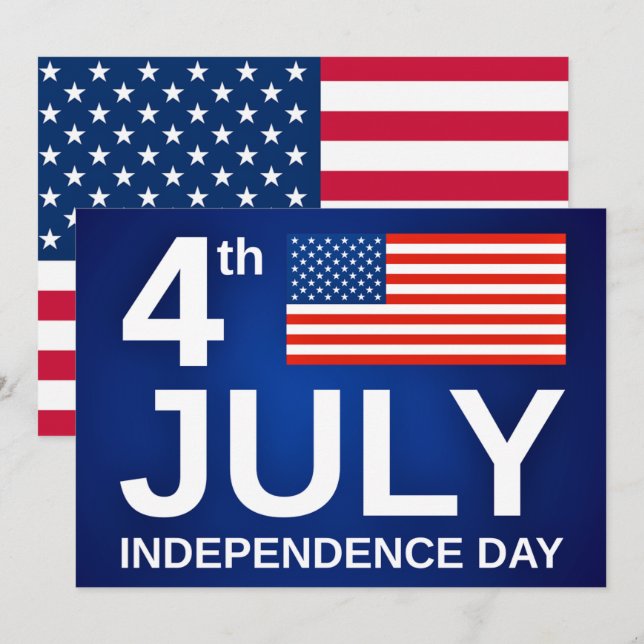 Día de la Independencia - 4 de julio - Bandera de  (Anverso / Reverso)