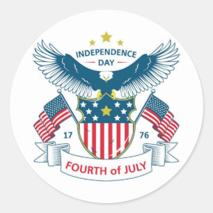 Día de la Independencia 4 de julio Pegatina de la 