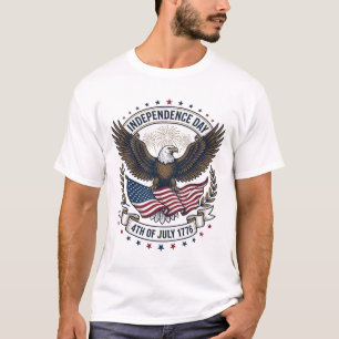 Día de la Independencia Águila Bandera Camiseta Vi