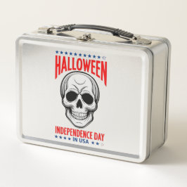 Día de la Independencia de Halloween con cráneo