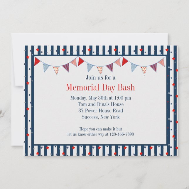 Día de la invitación roja, blanca y azul (Anverso)