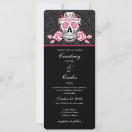 Día de la invitación roja muerta de la boda del