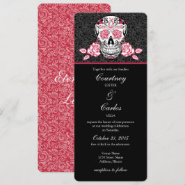 Día de la invitación roja muerta de la boda del