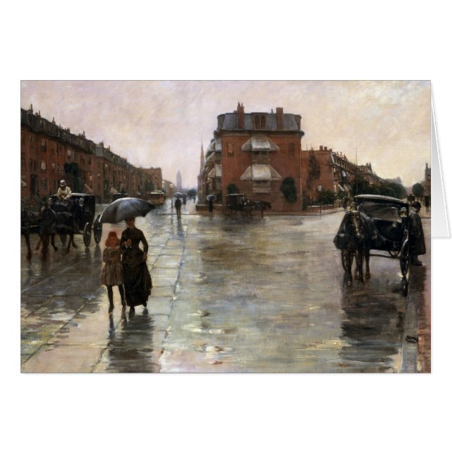 Día de la Lluvia, Boston por Frederick Childe Hass (Anverso (Horizontal))