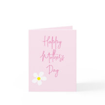 Día de la Madre AguaColor Daisy Tarjeta simple ros