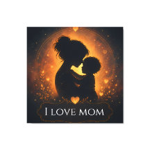 Día de la Madre Amo a Mamá Arte de Pared en Lienzo