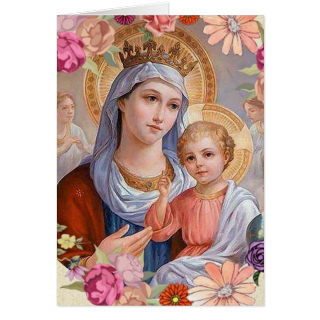 Día de la Madre bendecido católico del Virgen (Frente)