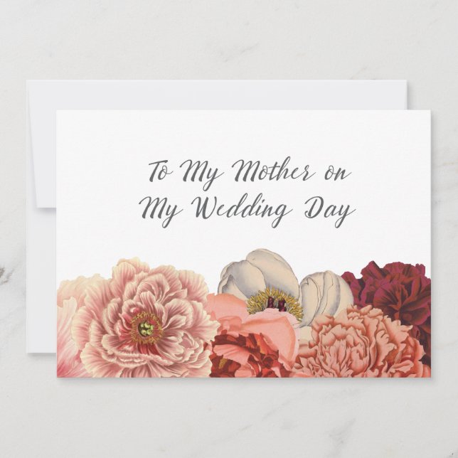 Día de la Madre Boda Tarjeta de agradecimiento (Anverso)