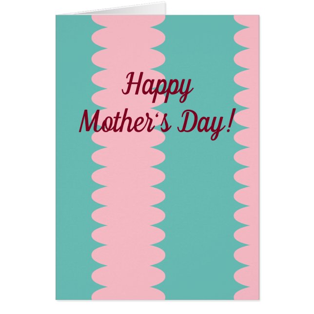 Día de la Madre, bubblegum rosado y verde azulado, (Frente)