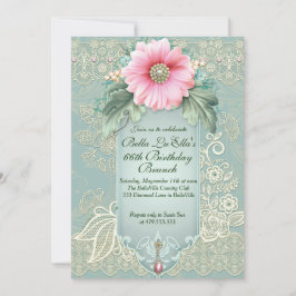 Día de la Madre de brunch de cumpleaños Invitacion