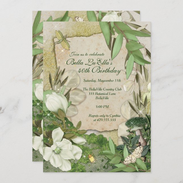 Día de la Madre de brunch de cumpleaños Invitacion (Anverso / Reverso)