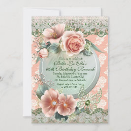 Día de la Madre de brunch de cumpleaños Invitacion
