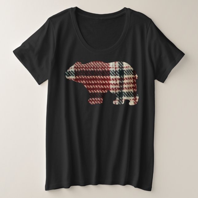 Día de la Madre de diseño de oso dulce mamá negro (Anverso del diseño)