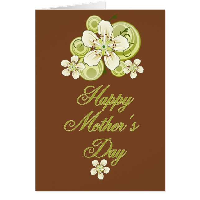 Día de la Madre de flores de espina negra blanca y (Frente)