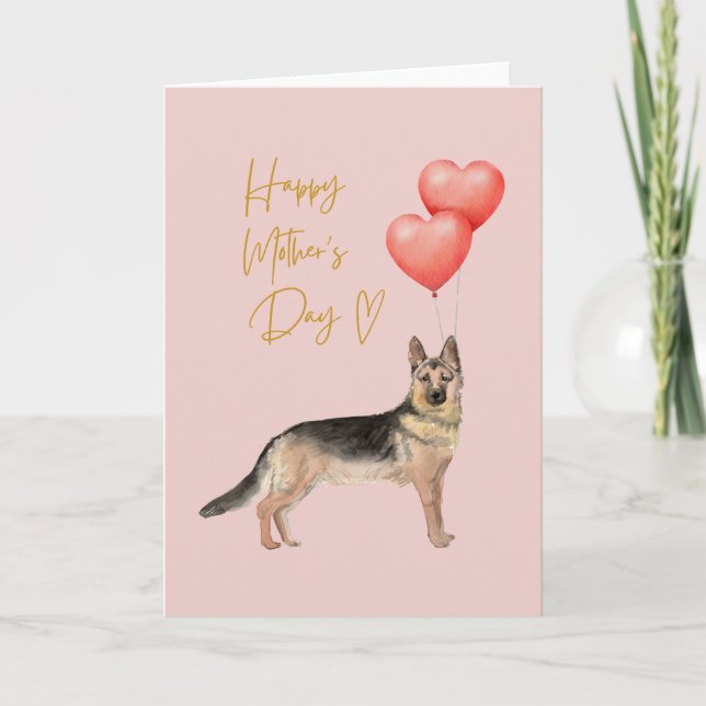 Día de la Madre del Perro - Tarjeta de Mamá Pastor (Anverso)
