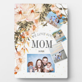 Día de la Madre Familia Fotos Placa Floral