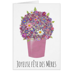 Día de la madre francesa Ramo rosa de flores