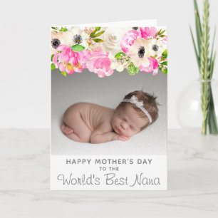 Día de la madre  Mejor Nana del Mundo  Tarjeta fot