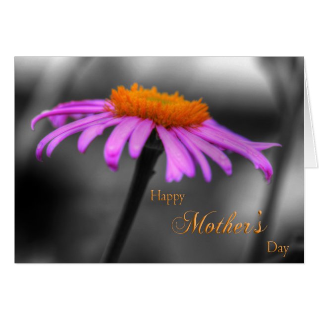 Día de la Madre Morado y Naranja Conefluente (Anverso (Horizontal))