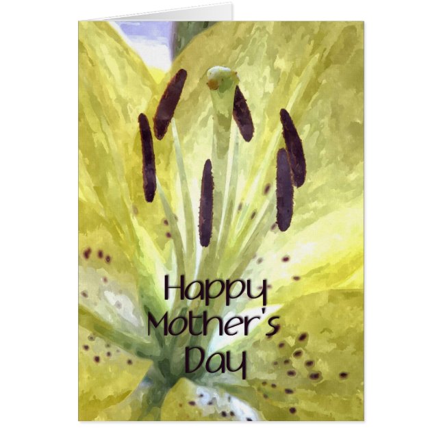 Día de la Madre pintado en amarillo amarillo (Frente)